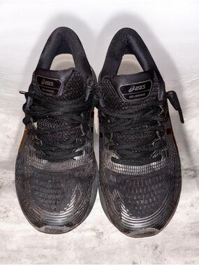 Asics Black GEL-Nimbus Lace-Up Running Shoes